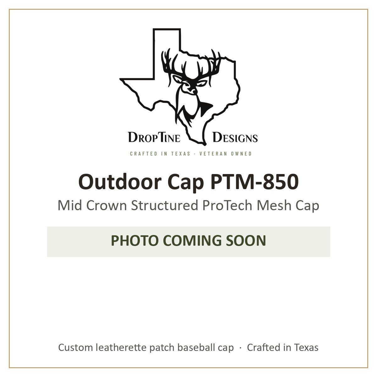 Photo coming soon: Outdoor Cap PTM-850 Mid Crown Structured ProTech Mesh Cap