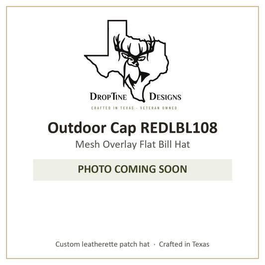 Photo coming soon: Outdoor Cap REDLBL108 Mesh Overlay Flat Bill Hat