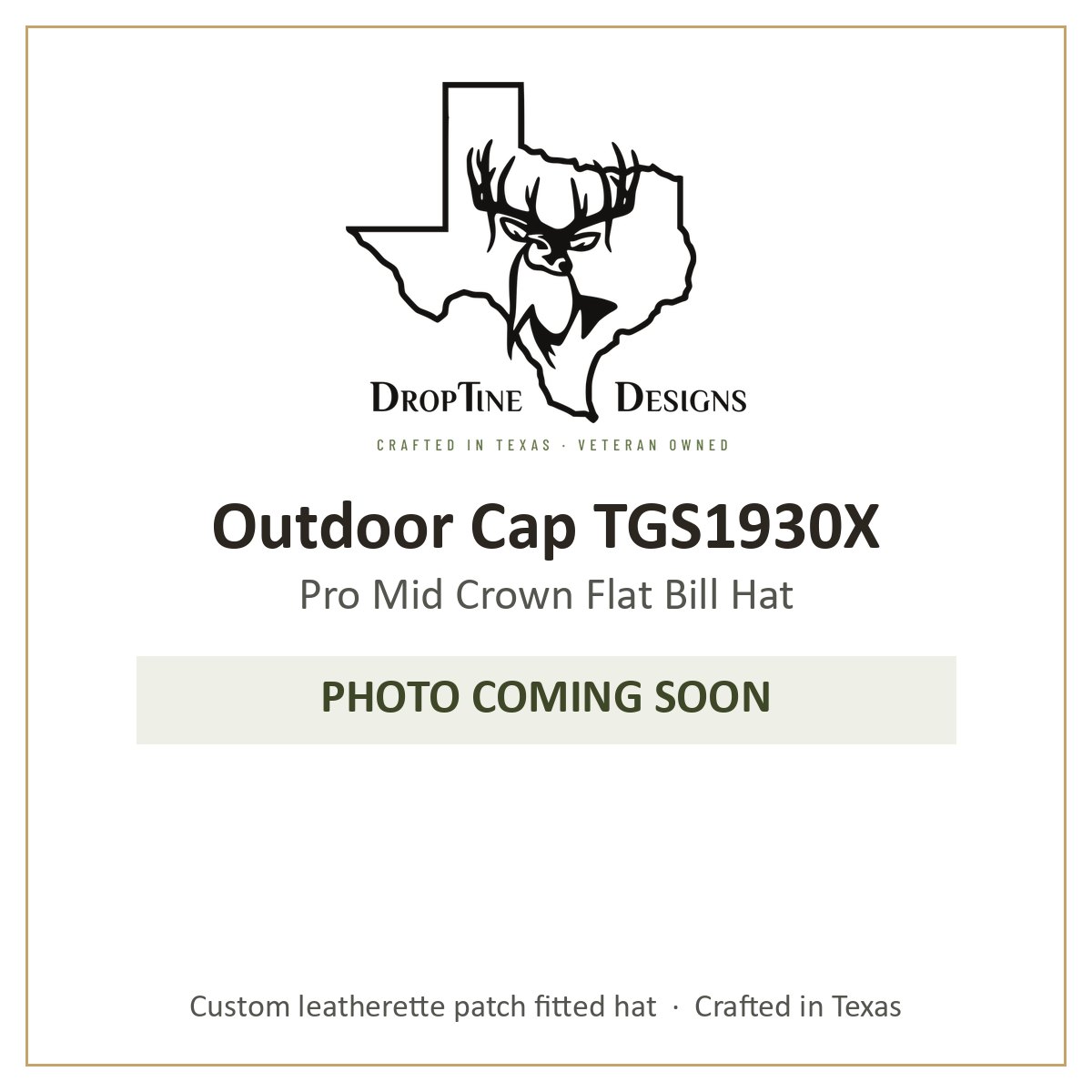 Photo coming soon: Outdoor Cap TGS1930X Pro Mid Crown Flat Bill Hat