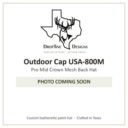 Photo coming soon: Outdoor Cap USA-800M Pro Mid Crown Mesh Back Hat