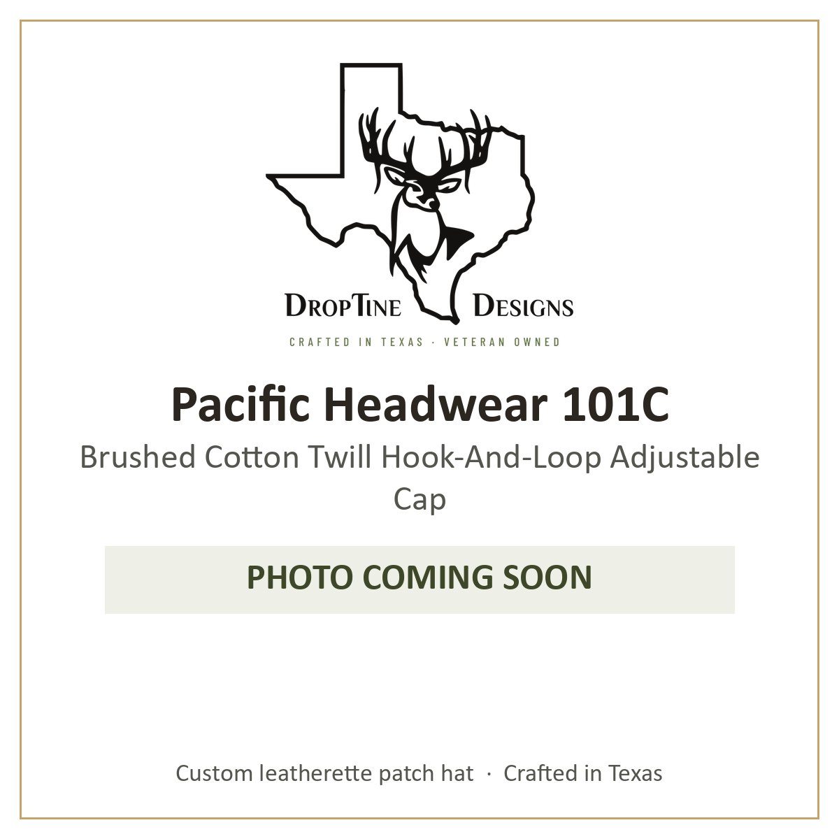 Photo coming soon: Pacific Headwear 101C Brushed Cotton Twill Hook-And-Loop Adjustable Cap