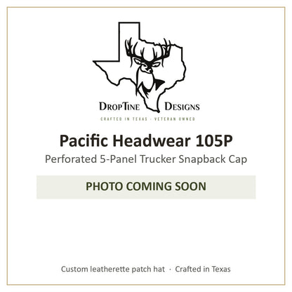 Photo coming soon: Pacific Headwear 105P Perforated 5-Panel Trucker Snapback Cap