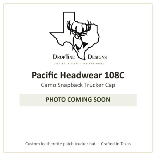 Photo coming soon: Pacific Headwear 108C Camo Snapback Trucker Cap