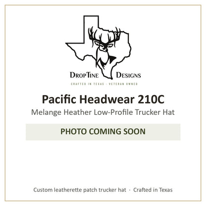 Photo coming soon: Pacific Headwear 210C Melange Heather Low-Profile Trucker Hat