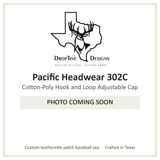 Photo coming soon: Pacific Headwear 302C Cotton-Poly Hook and Loop Adjustable Cap