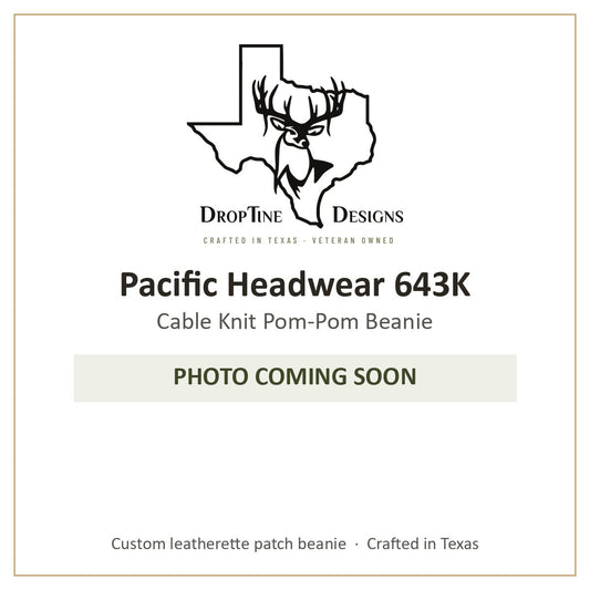 Photo coming soon: Pacific Headwear 643K Cable Knit Pom-Pom Beanie