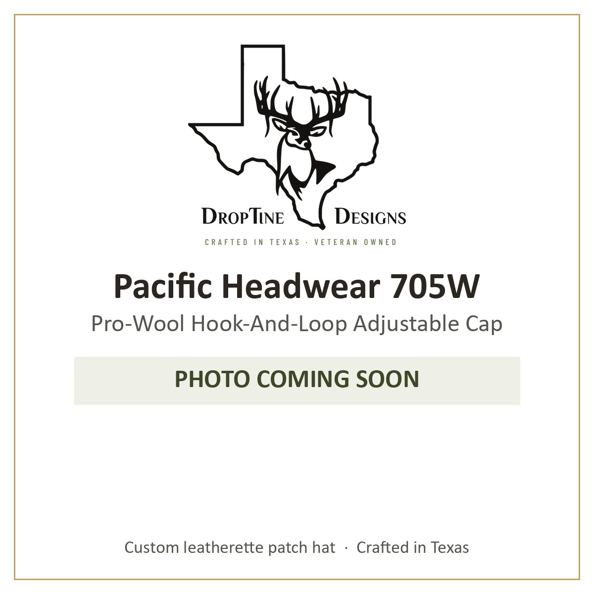 Photo coming soon: Pacific Headwear 705W Pro-Wool Hook-And-Loop Adjustable Cap