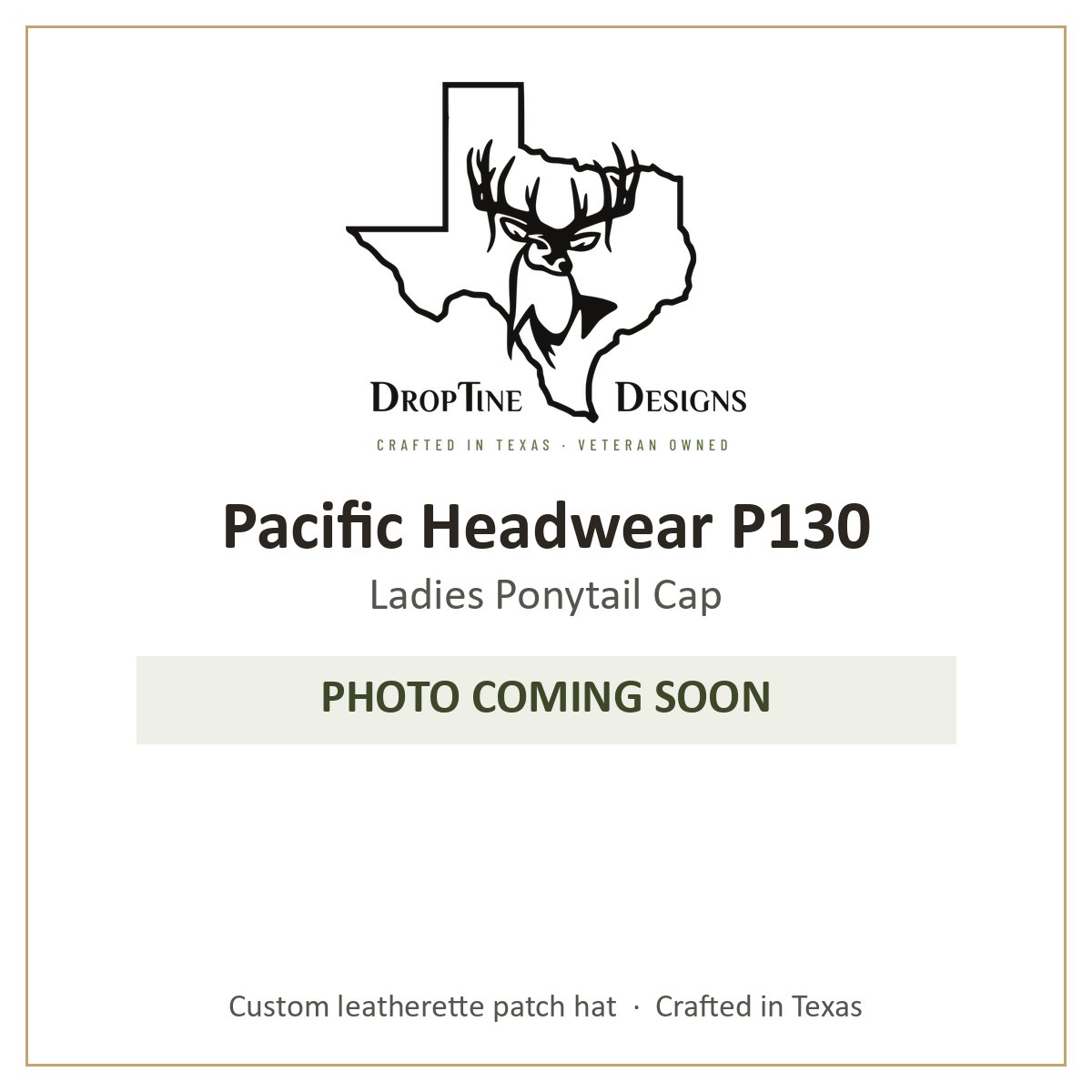 Photo coming soon: Pacific Headwear P130 Ladies Ponytail Cap