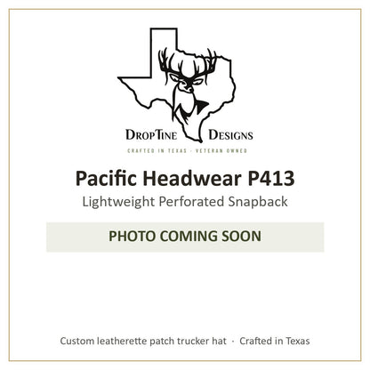 Photo coming soon: Pacific Headwear P413 Lightweight Perforated Snapback