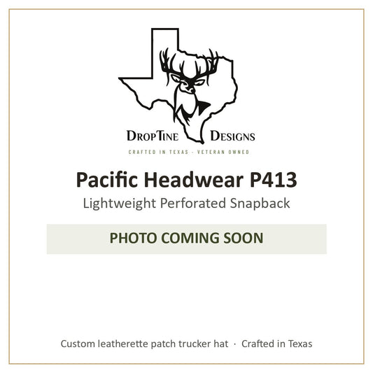 Photo coming soon: Pacific Headwear P413 Lightweight Perforated Snapback