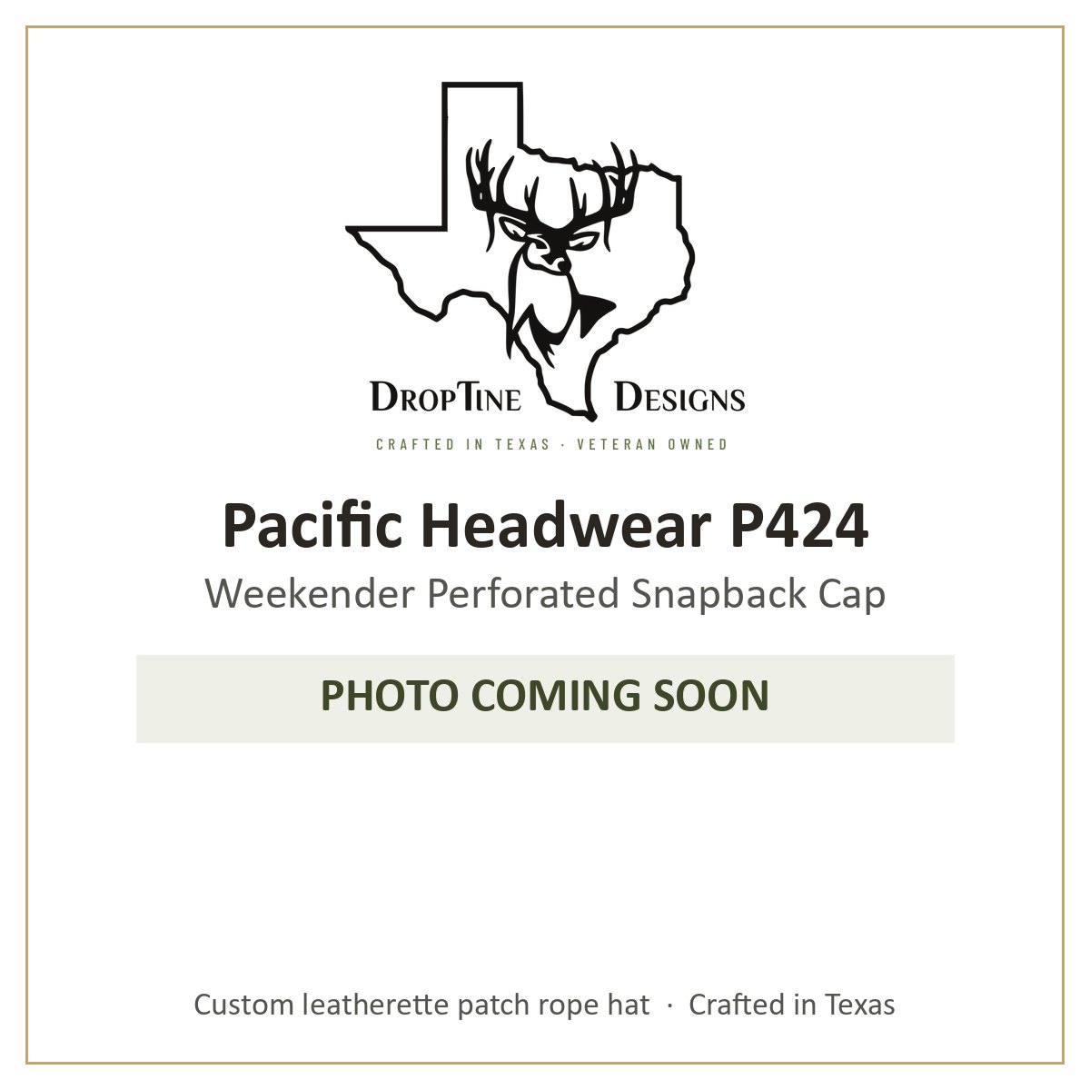 Photo coming soon: Pacific Headwear P424 Weekender Perforated Snapback Cap
