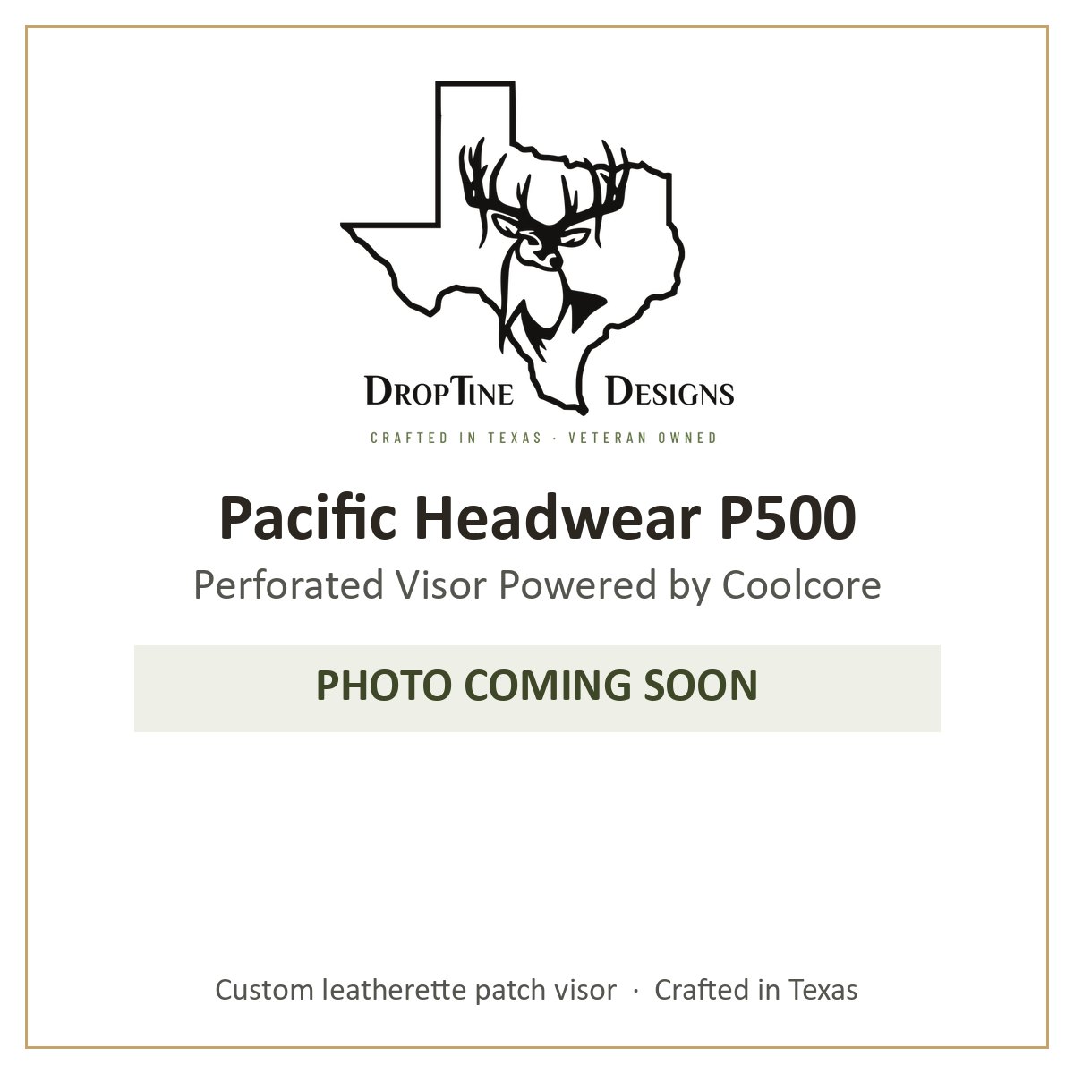Photo coming soon: Pacific Headwear P500 Perforated Visor Powered by Coolcore