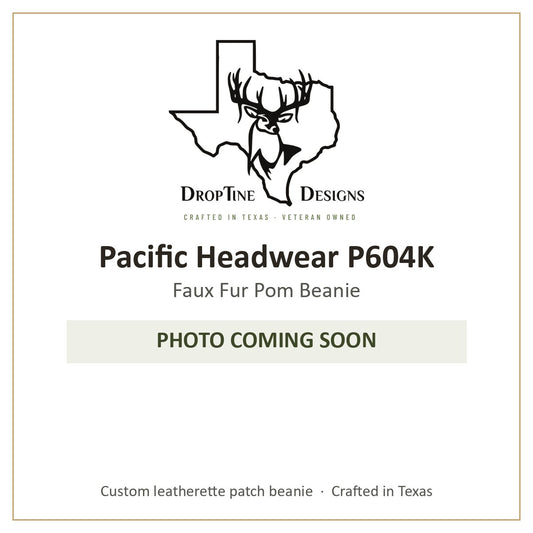 Photo coming soon: Pacific Headwear P604K Faux Fur Pom Beanie