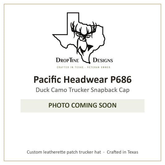 Photo coming soon: Pacific Headwear P686 Duck Camo Trucker Snapback Cap