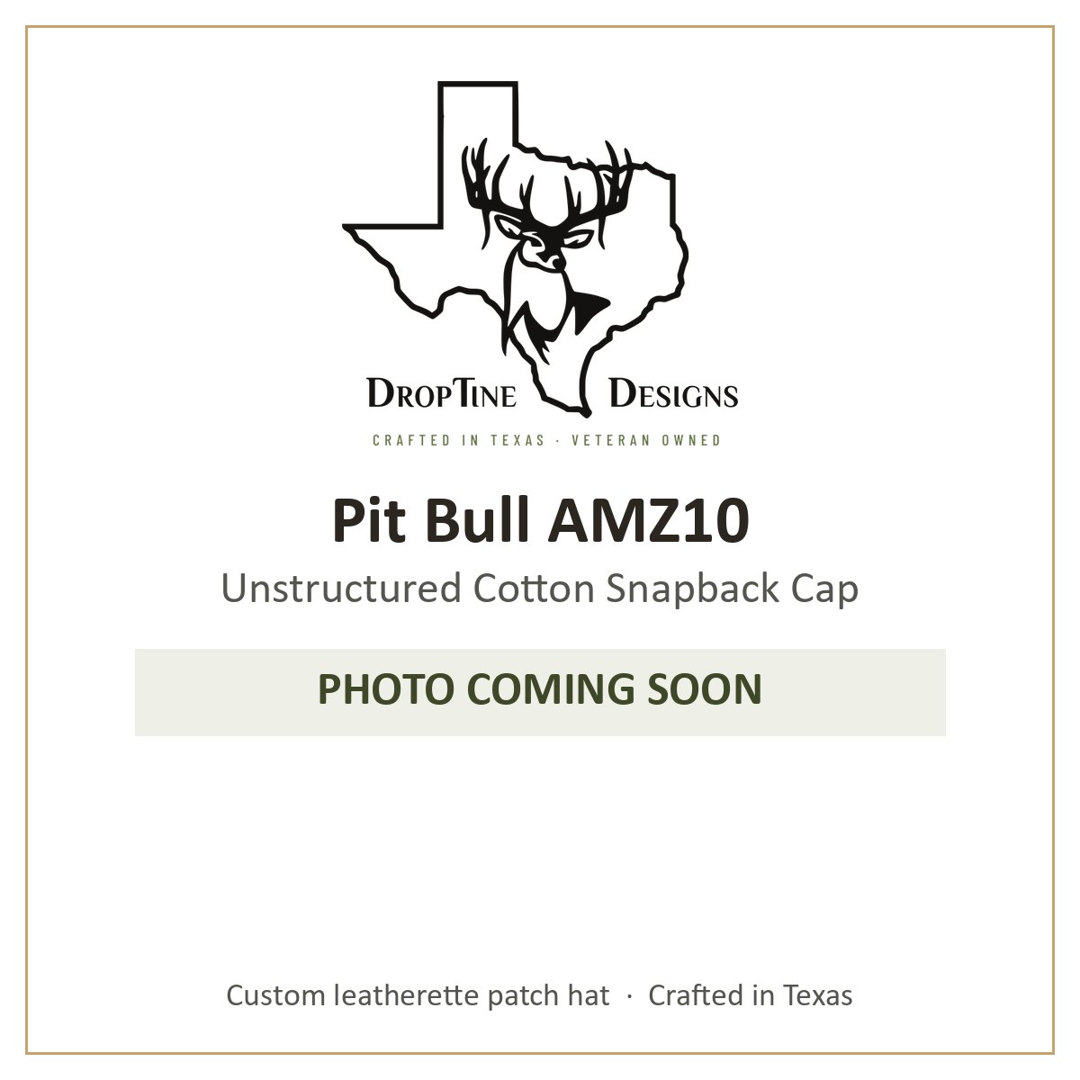 Photo coming soon: Pit Bull AMZ10 Unstructured Cotton Snapback Cap