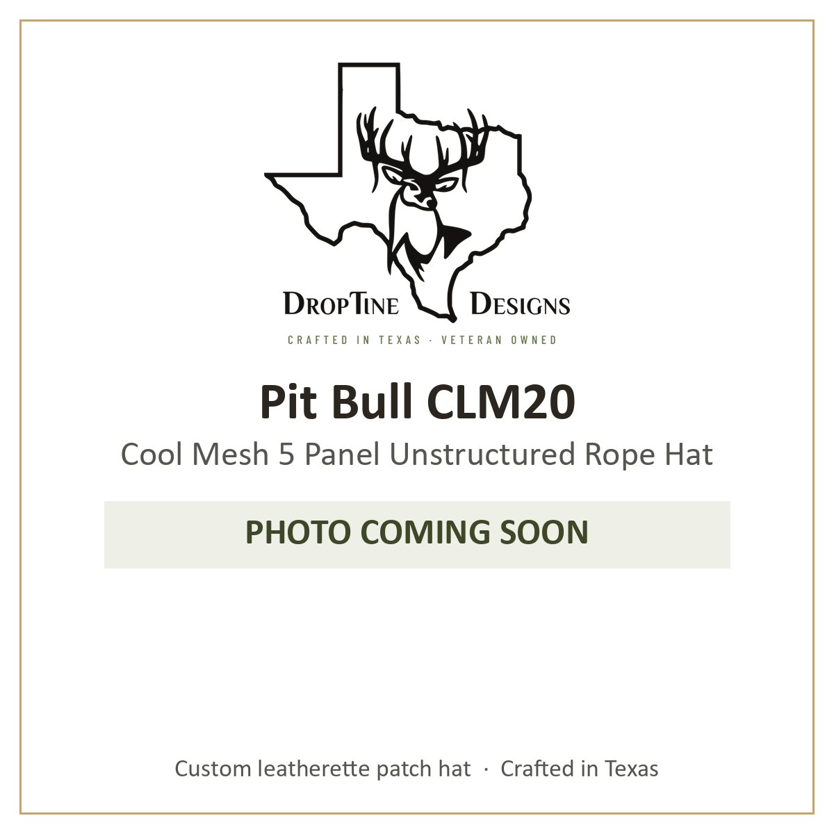 Photo coming soon: Pit Bull CLM20 Cool Mesh 5 Panel Unstructured Rope Hat