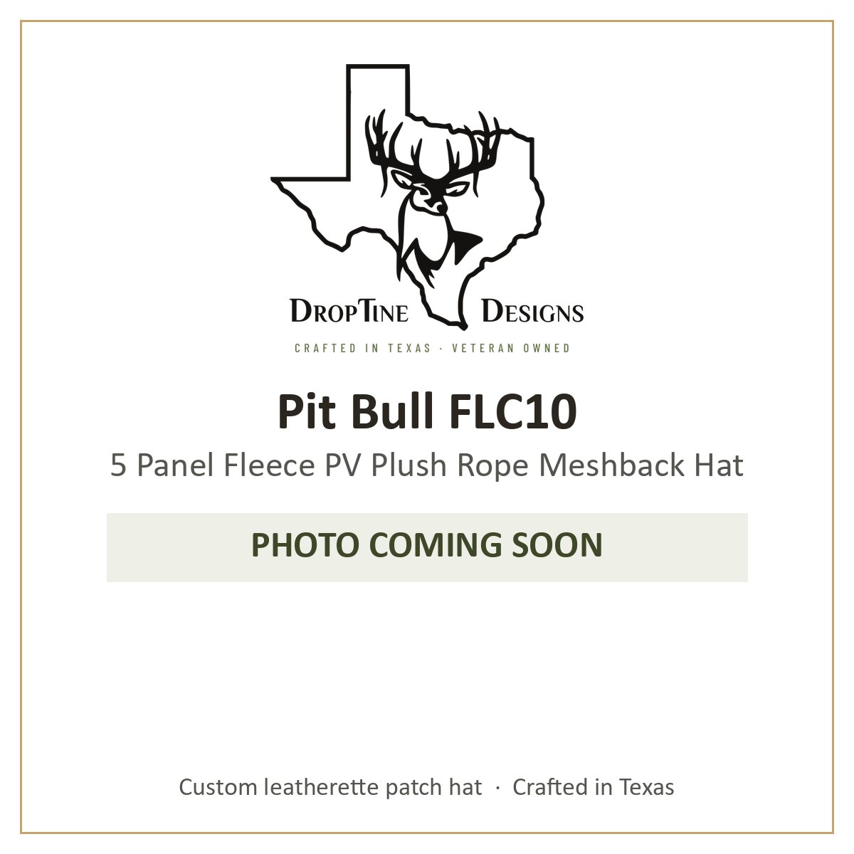 Photo coming soon: Pit Bull FLC10 5 Panel Fleece PV Plush Rope Meshback Hat