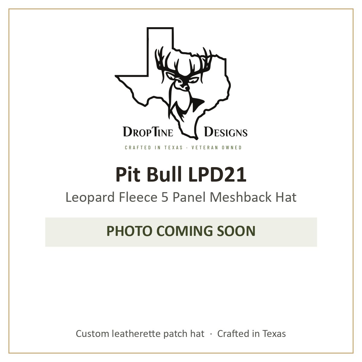 Photo coming soon: Pit Bull LPD21 Leopard Fleece 5 Panel Meshback Hat
