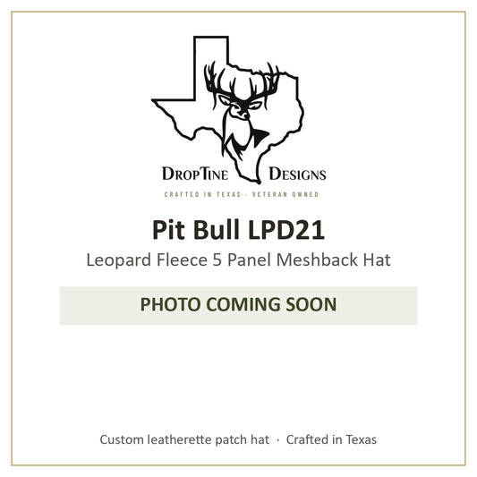 Photo coming soon: Pit Bull LPD21 Leopard Fleece 5 Panel Meshback Hat