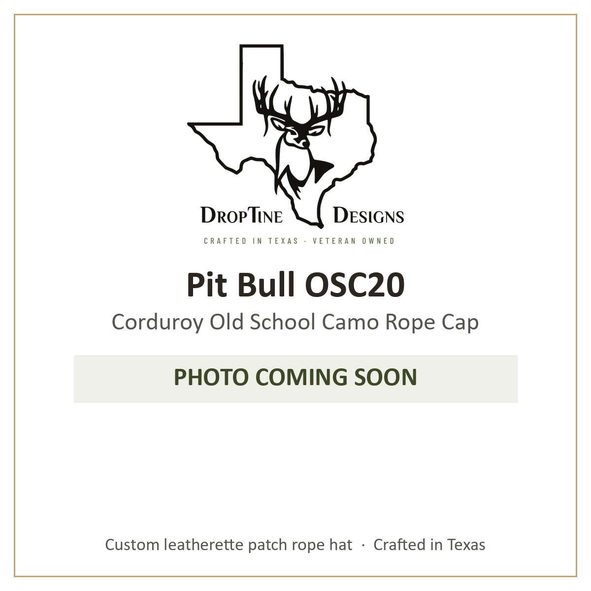 Photo coming soon: Pit Bull OSC20 Corduroy Old School Camo Rope Cap