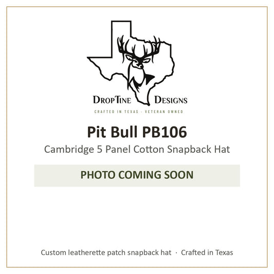 Photo coming soon: Pit Bull PB106 Cambridge 5 Panel Cotton Snapback Hat