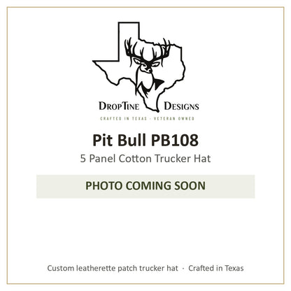 Photo coming soon: Pit Bull PB108 5 Panel Cotton Trucker Hat