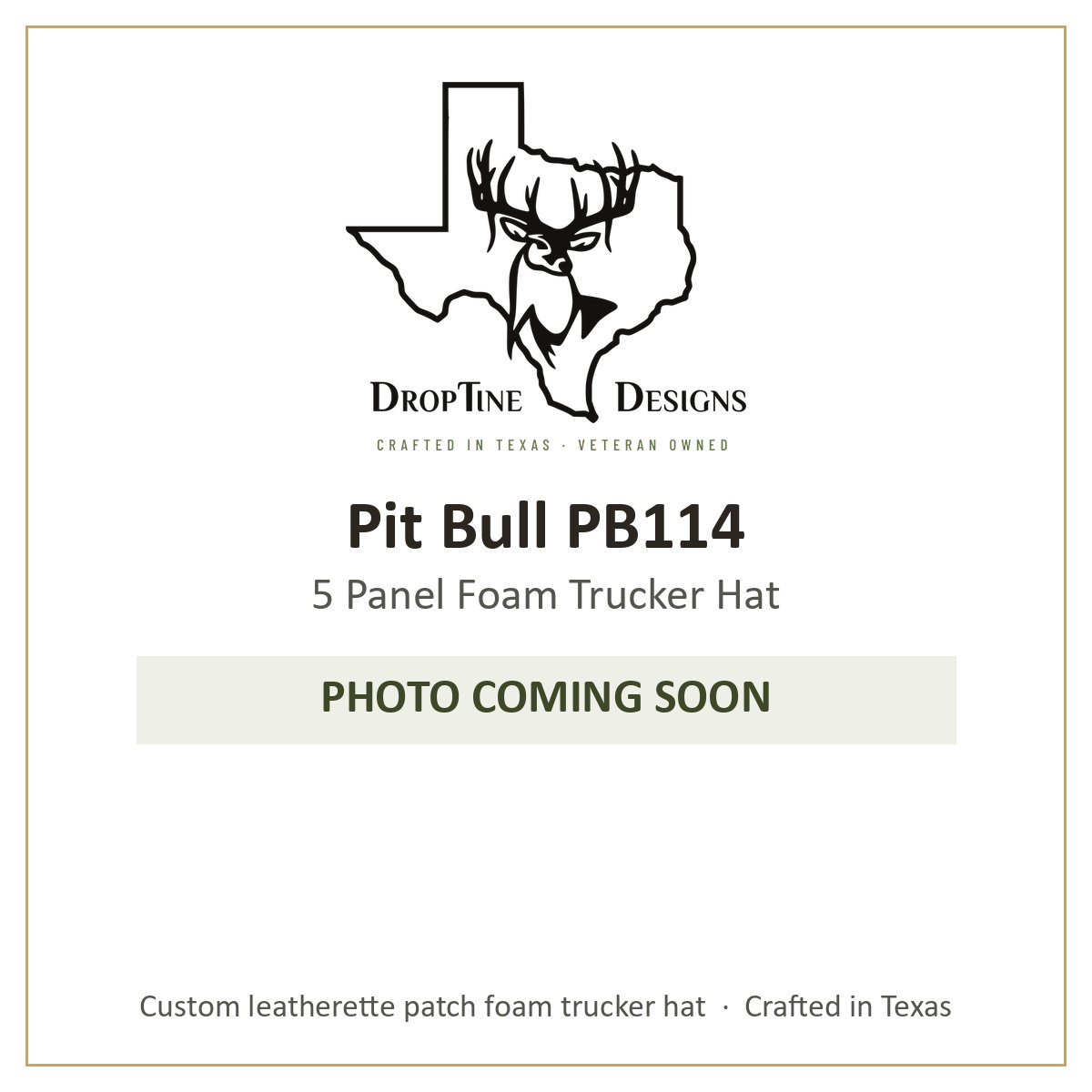 Photo coming soon: Pit Bull PB114 5 Panel Foam Trucker Hat