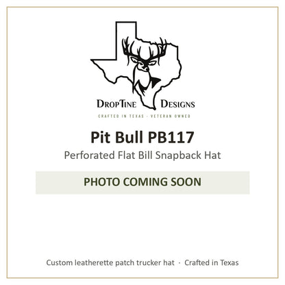 Photo coming soon: Pit Bull PB117 Perforated Flat Bill Snapback Hat