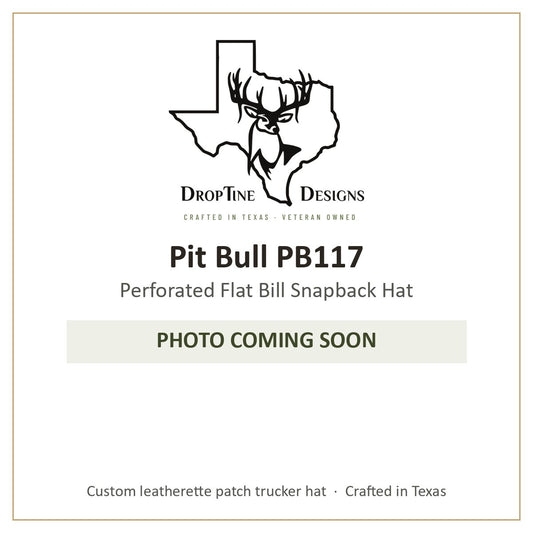 Photo coming soon: Pit Bull PB117 Perforated Flat Bill Snapback Hat