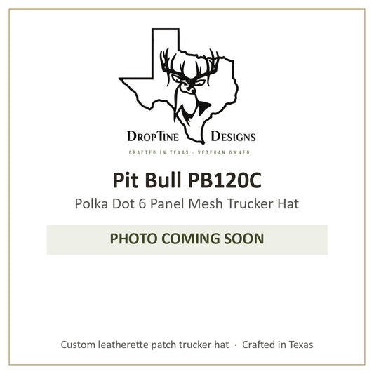 Photo coming soon: Pit Bull PB120C Polka Dot 6 Panel Mesh Trucker Hat