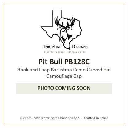 Photo coming soon: Pit Bull PB128C Hook and Loop Backstrap Camo Curved Hat Camouflage Cap
