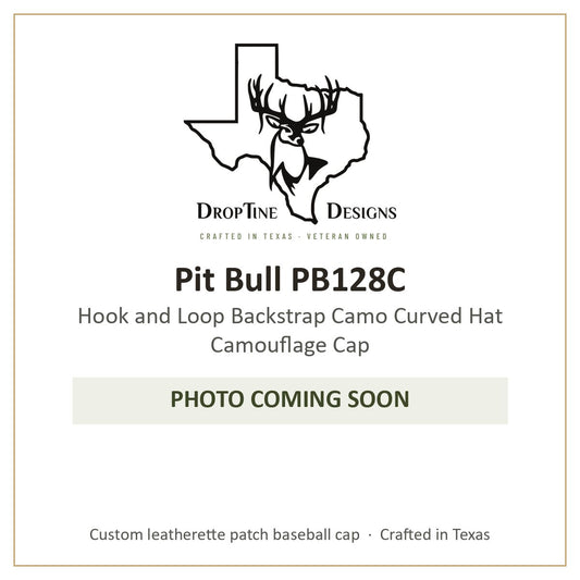 Photo coming soon: Pit Bull PB128C Hook and Loop Backstrap Camo Curved Hat Camouflage Cap