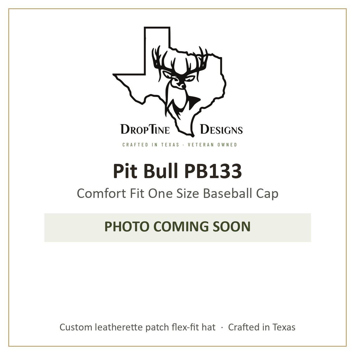 Photo coming soon: Pit Bull PB133 Comfort Fit One Size Baseball Cap