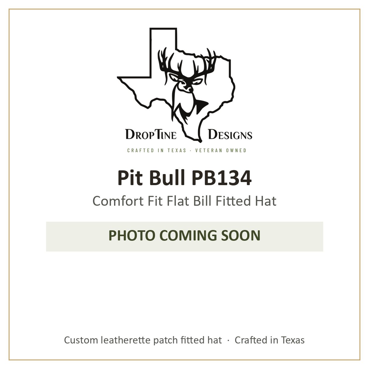 Photo coming soon: Pit Bull PB134 Comfort Fit Flat Bill Fitted Hat
