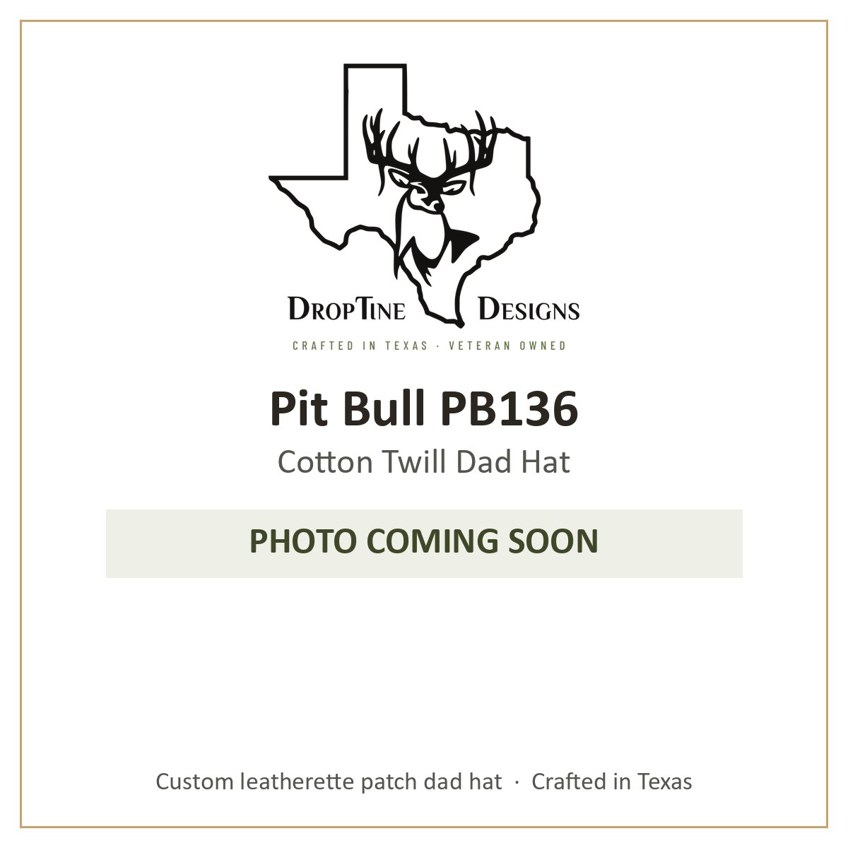 Photo coming soon: Pit Bull PB136 Cotton Twill Dad Hat