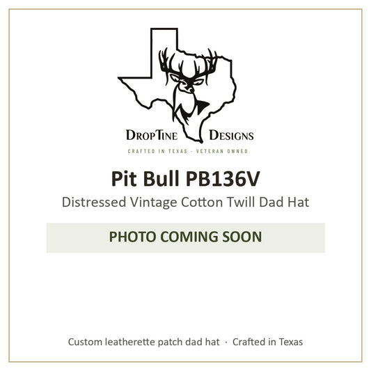 Photo coming soon: Pit Bull PB136V Distressed Vintage Cotton Twill Dad Hat