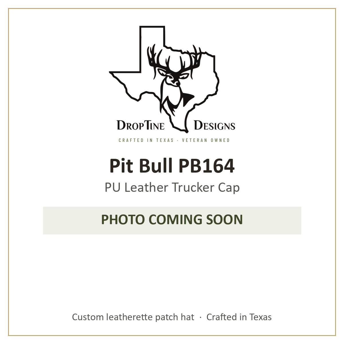 Photo coming soon: Pit Bull PB164 PU Leather Trucker Cap