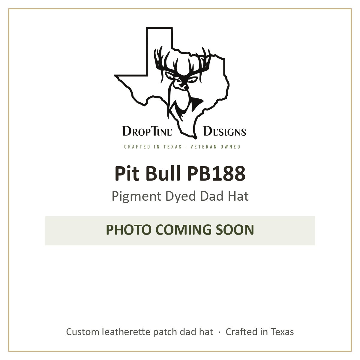 Photo coming soon: Pit Bull PB188 Pigment Dyed Dad Hat