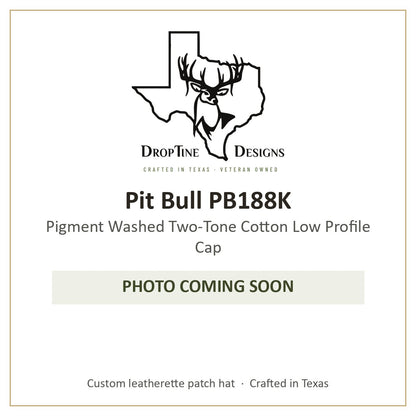 Photo coming soon: Pit Bull PB188K Pigment Washed Two-Tone Cotton Low Profile Cap
