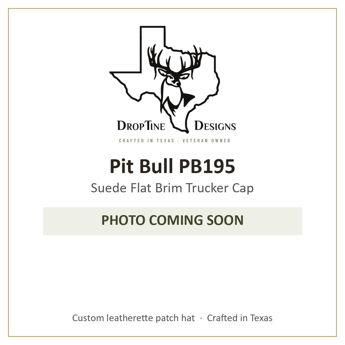 Photo coming soon: Pit Bull PB195 Suede Flat Brim Trucker Cap