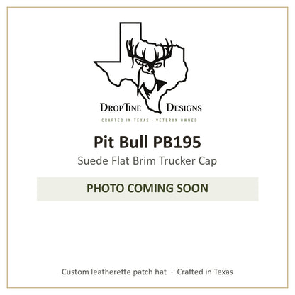 Photo coming soon: Pit Bull PB195 Suede Flat Brim Trucker Cap