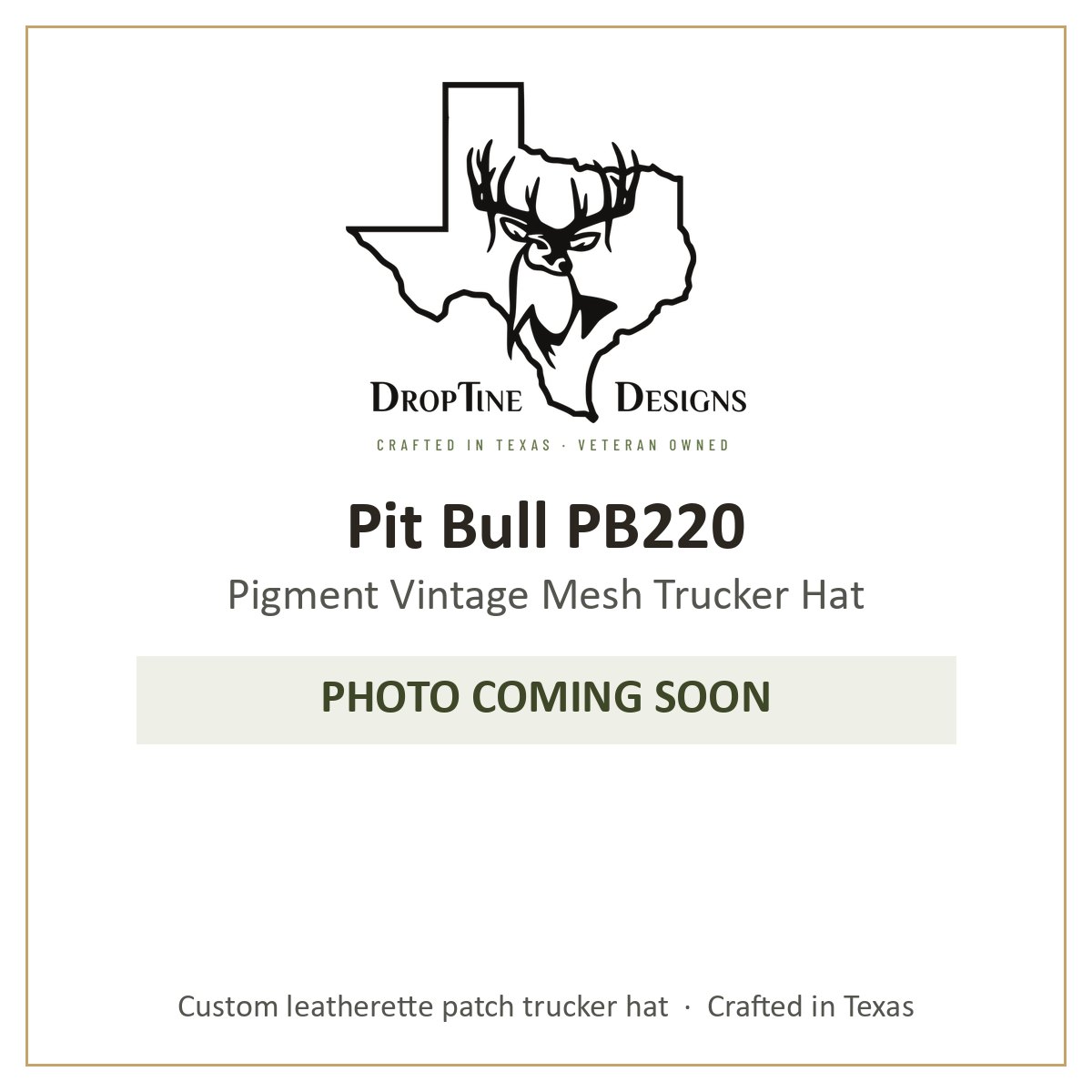 Photo coming soon: Pit Bull PB220 Pigment Vintage Mesh Trucker Hat