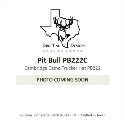 Photo coming soon: Pit Bull PB222C Cambridge Camo Trucker Hat PB222
