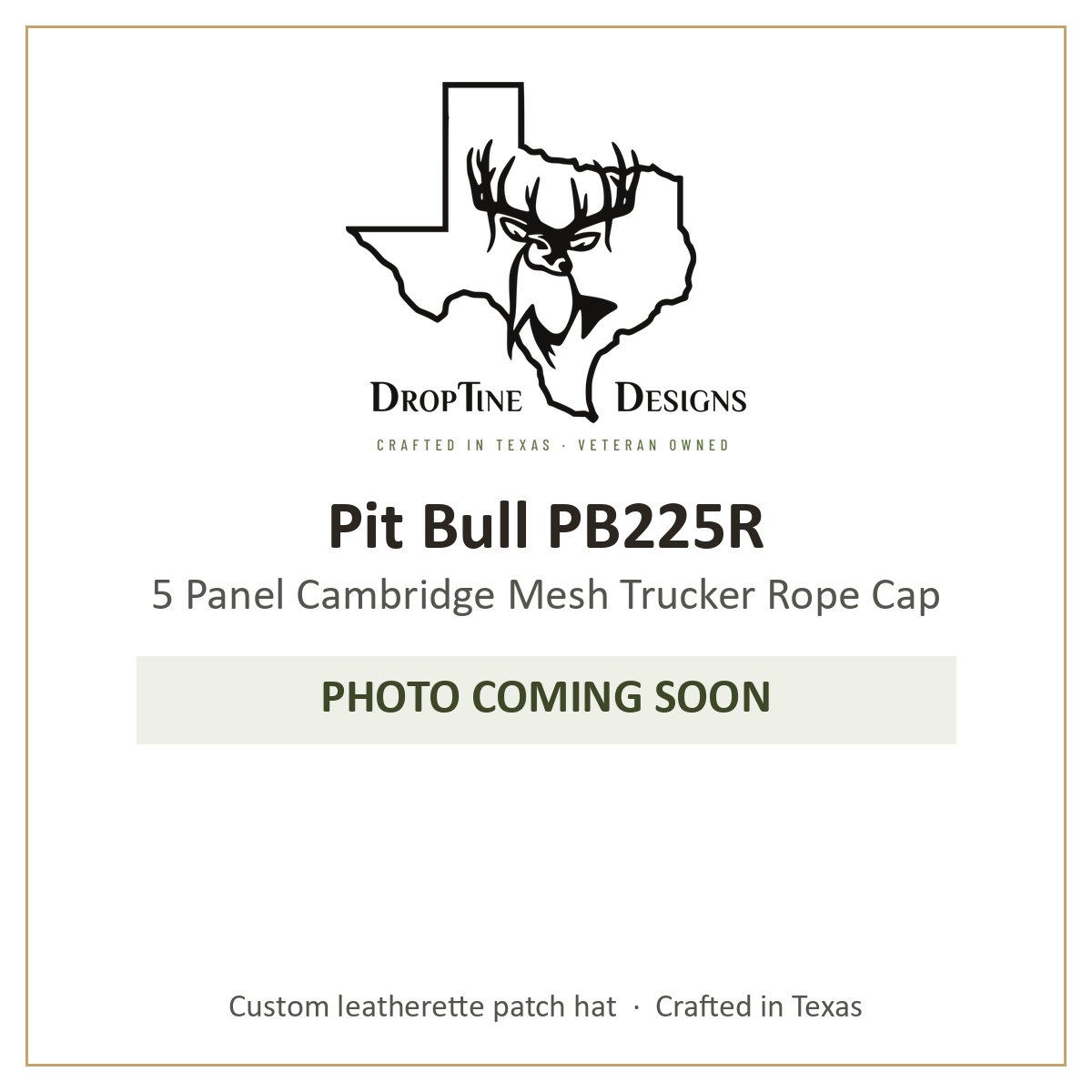 Photo coming soon: Pit Bull PB225R 5 Panel Cambridge Mesh Trucker Rope Cap