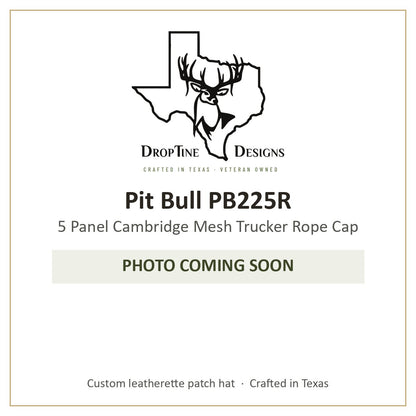 Photo coming soon: Pit Bull PB225R 5 Panel Cambridge Mesh Trucker Rope Cap