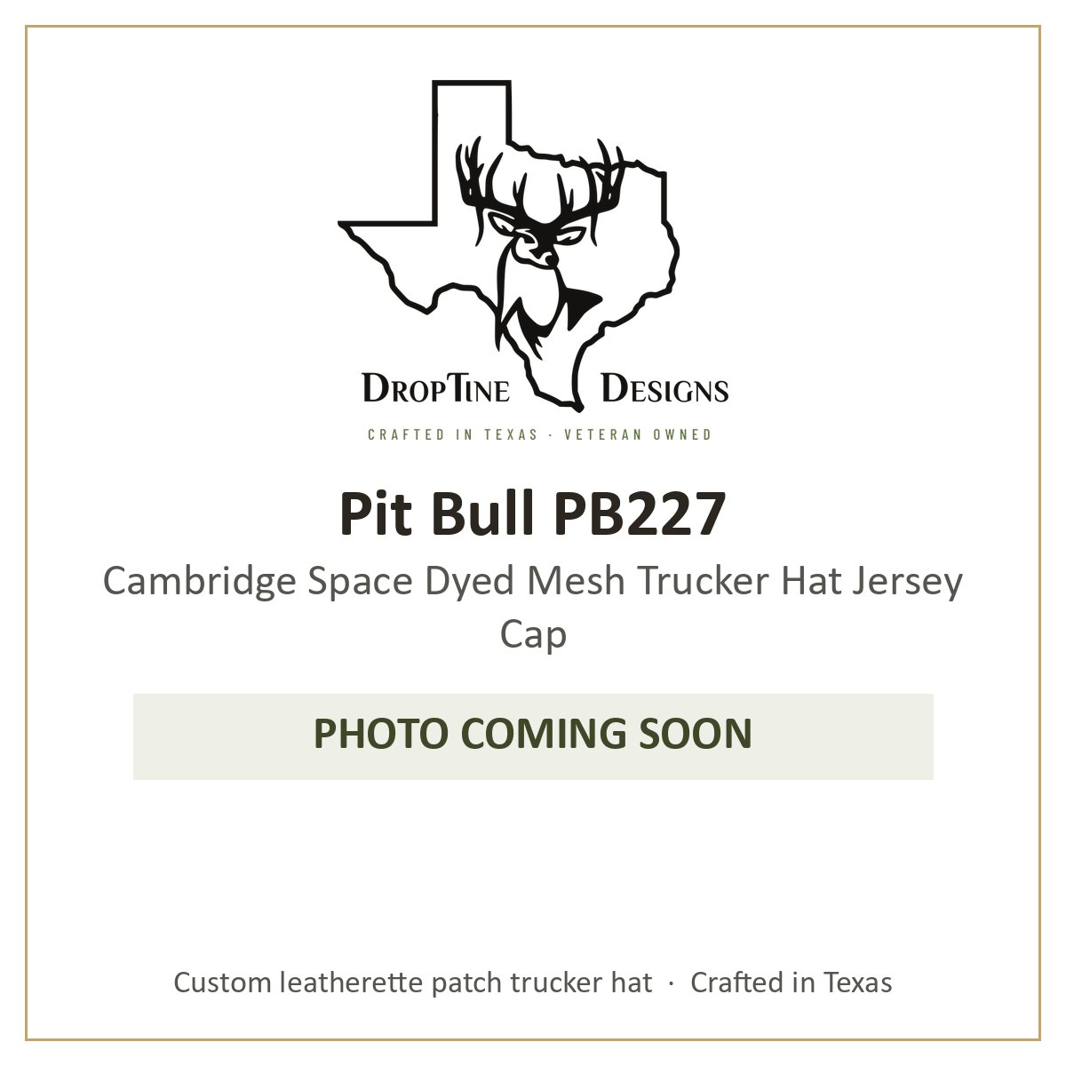 Photo coming soon: Pit Bull PB227 Cambridge Space Dyed Mesh Trucker Hat Jersey Cap