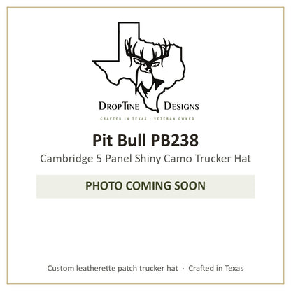 Photo coming soon: Pit Bull PB238 Cambridge 5 Panel Shiny Camo Trucker Hat
