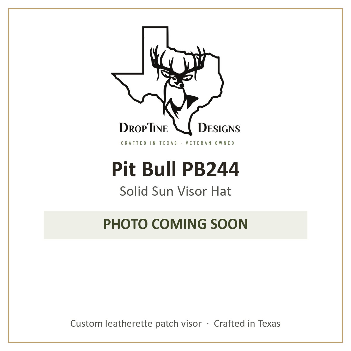 Photo coming soon: Pit Bull PB244 Solid Sun Visor Hat