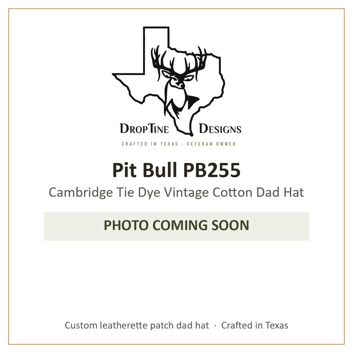Photo coming soon: Pit Bull PB255 Cambridge Tie Dye Vintage Cotton Dad Hat