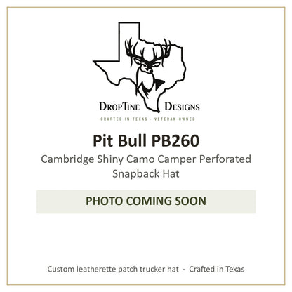Photo coming soon: Pit Bull PB260 Cambridge Shiny Camo Camper Perforated Snapback Hat